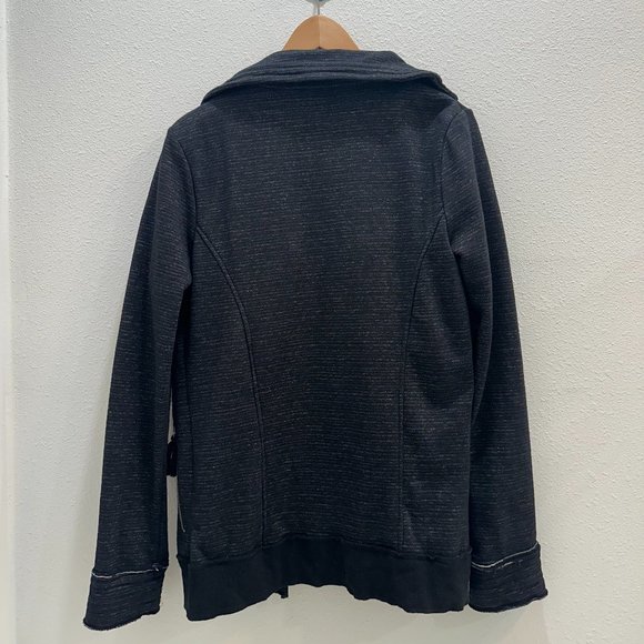 Women's Ezekiel Jacket. Large - Black/White.  Zip/Button. - Picture 5 of 6